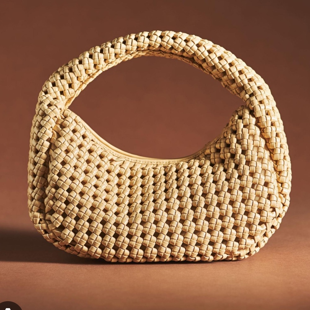BNIB Woven satchel in light brown by Anthropologie (sold out)